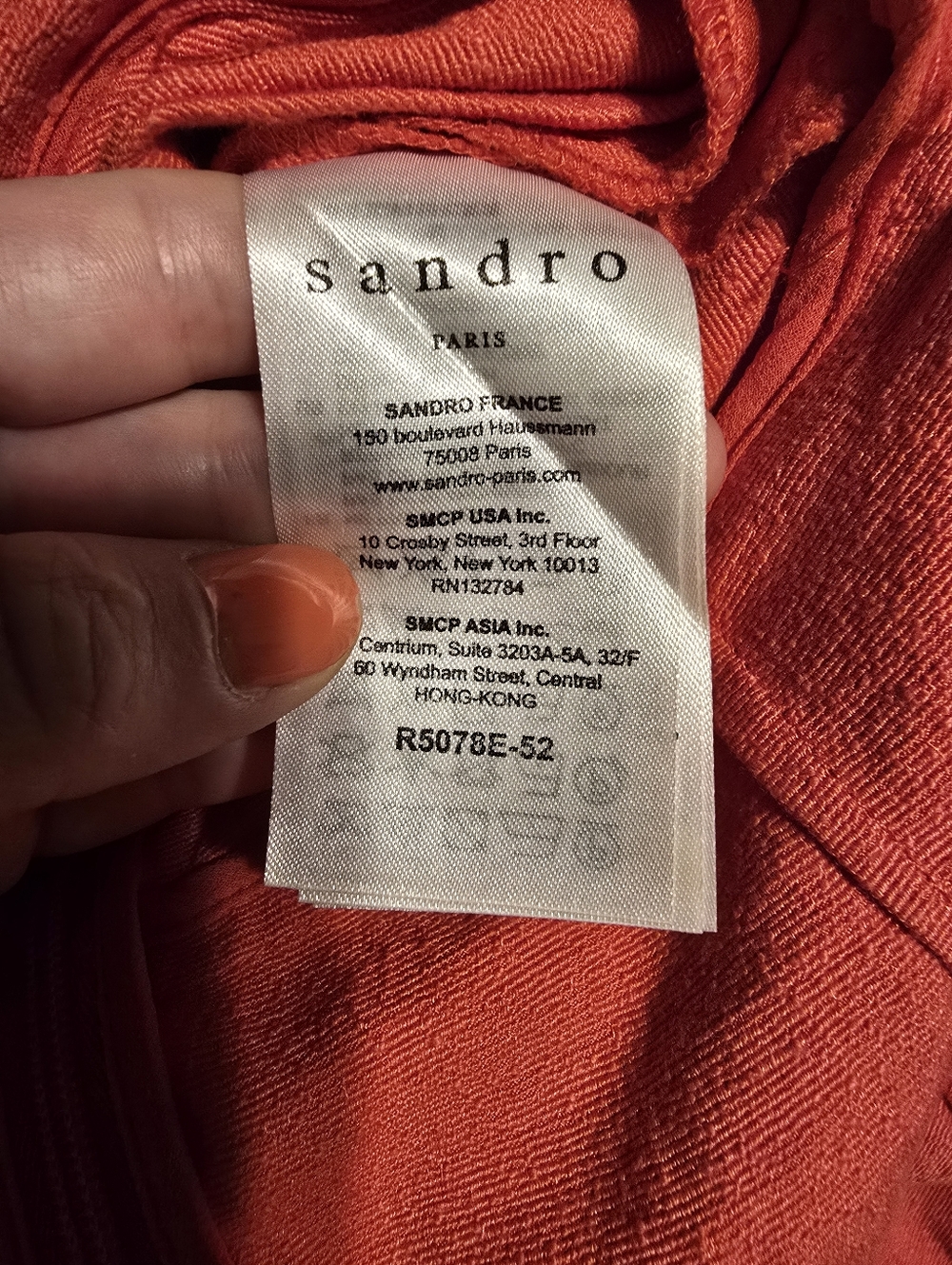 SANDRO Paris Mini Dress Red Short Sleeve - Picture 6 of 7